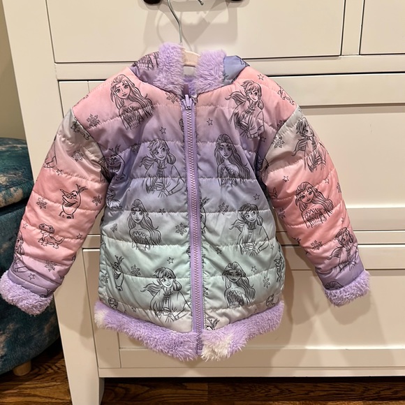 Toddler Girls Winter Jacket-REVERSIBLE - Picture 1 of 4